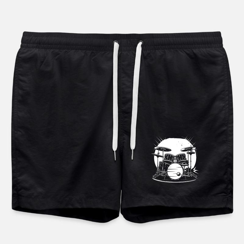 Drum Sketch - Swim Trunks - black