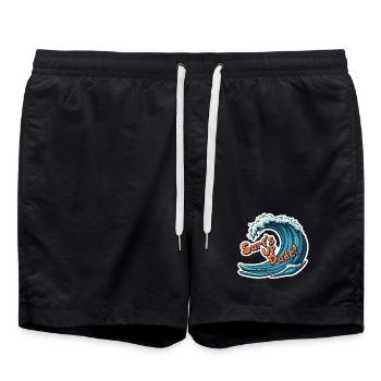 Surf's Up, Dude! - Swim Trunks - black - Front - AI Model Male 185 light (185cm)