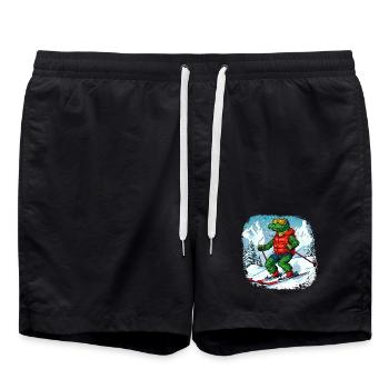 Krokodile Ski - Badeshorts - Schwarz - Vorne - AI Model Male 185 light (185cm)