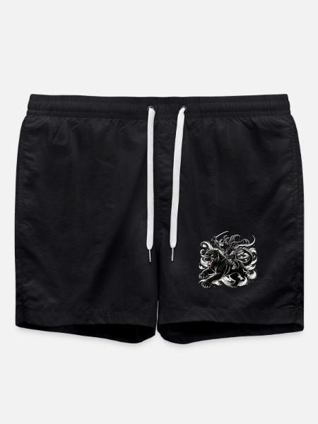 Ninja Jaguar Ninjato Gift - Swim Trunks - black