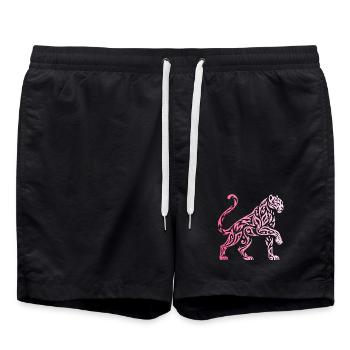 Gradient Tribal Panther - Swim Trunks - black - Front - AI Model Male 185 light (185cm)
