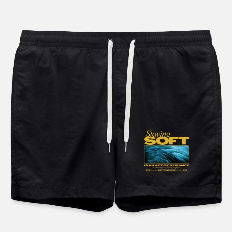 Staying Soft – Kraft in Sanftheit - Badeshorts - Schwarz