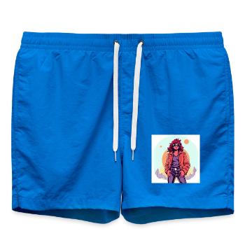 90's Style - Swim Trunks - cobalt blue - Front