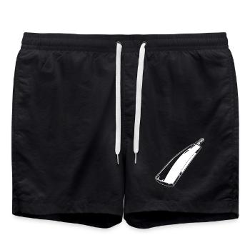 Cricket bat Drawing - Swim Trunks - black - Front - AI Model Male 185 light (185cm)