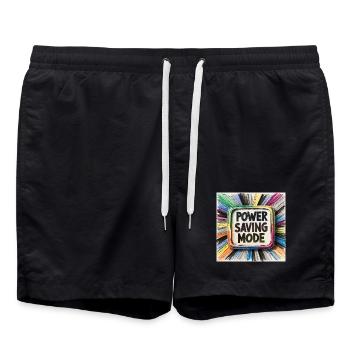 Power Saving Mode - Swim Trunks - black - Front - AI Model Male 185 light (185cm)