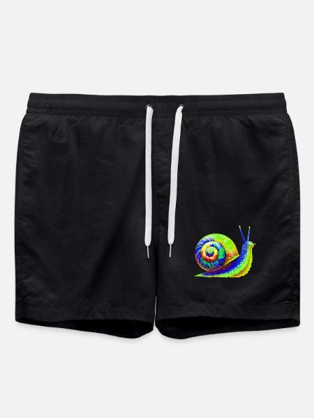 Schnecke - Badeshorts - Schwarz