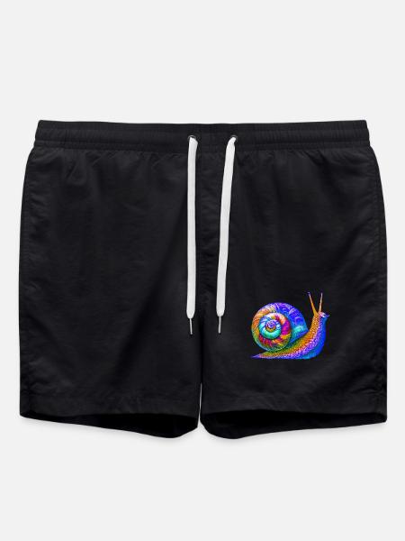 Schnecke - Badeshorts - Schwarz