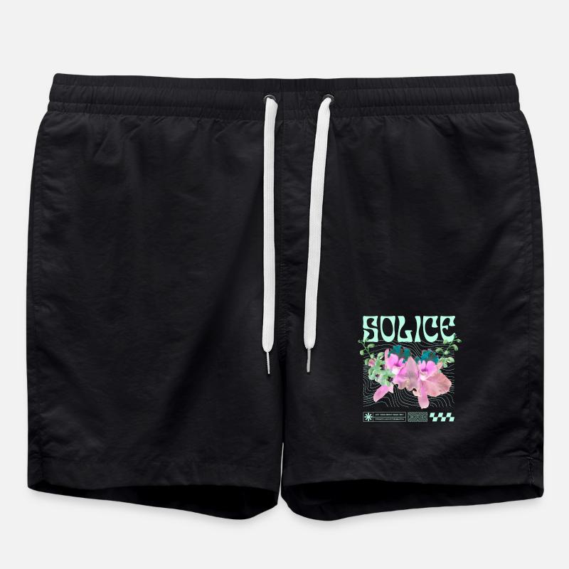 Solice – Botanical Tranquility - Swim Trunks - black