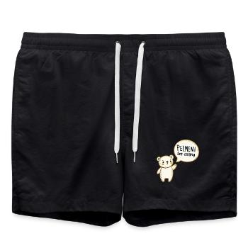 Pelmeni Call Sweet Bear Cadeau d’or - Short de bain - noir - Devant - AI Model Male 185 light (185cm)