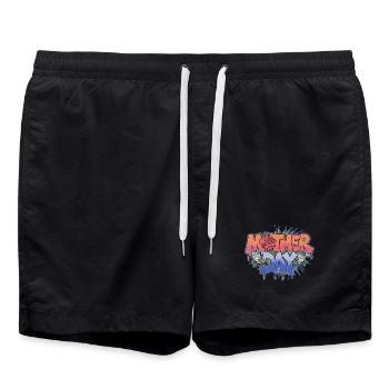 Graffiti Mother Day - Swim Trunks - black - Front - AI Model Male 185 light (185cm)