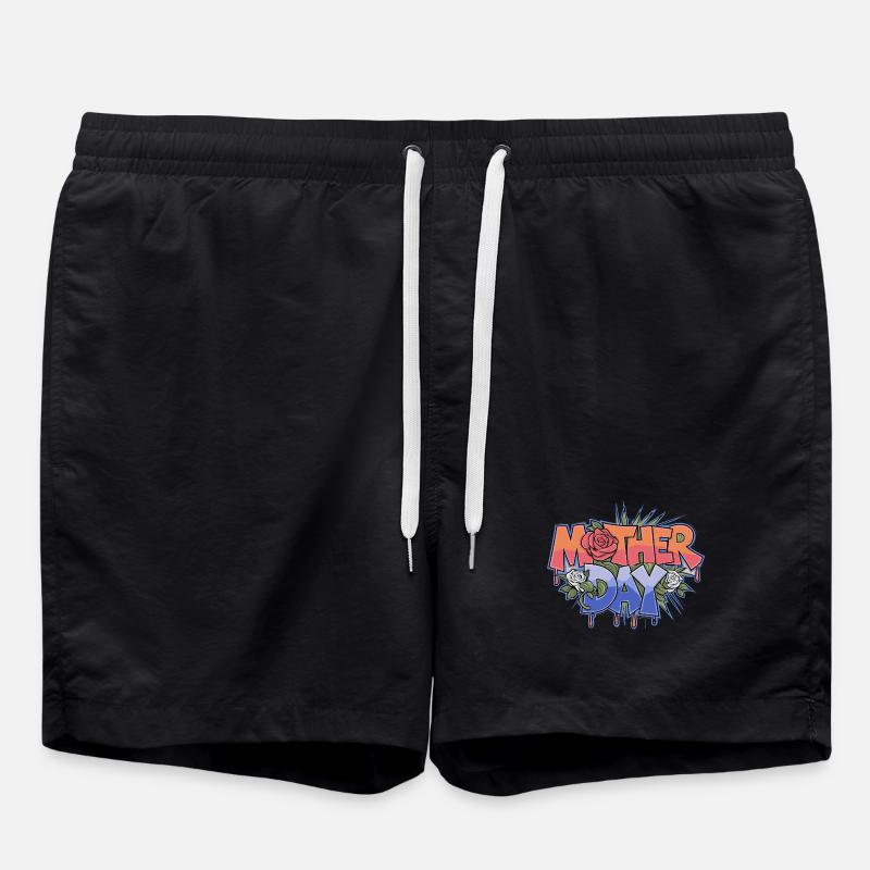 Graffiti Mother Day - Swim Trunks - black