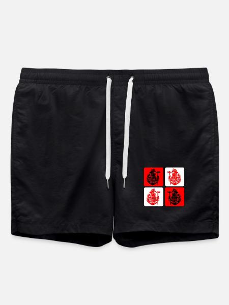Feuerwehr – Mut im Einsatz - Badeshorts - Schwarz
