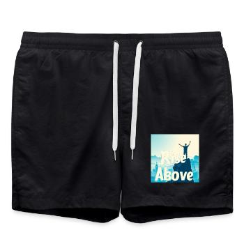 Rise Above - Short de bain - noir - Devant - AI Model Male 185 light (185cm)