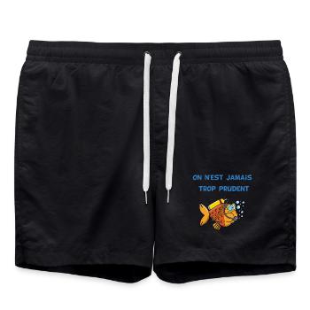 Poisson plongeur - Short de bain - noir - Devant - AI Model Male 185 light (185cm)