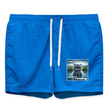Cat in the rain - Swim Trunks - cobalt blue - Front