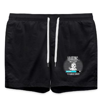 Baby lädt… Ankunft: Oktober 2025 - Badeshorts - Schwarz - Vorne - AI Model Male 185 light (185cm)