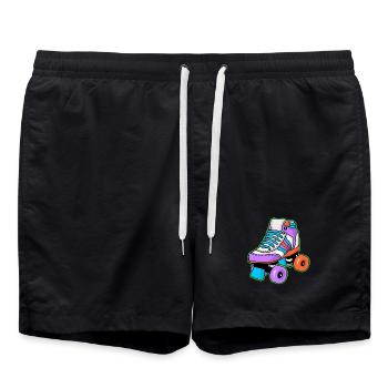 Roller Skating Skater - Swim Trunks - black - Front - AI Model Male 185 light (185cm)