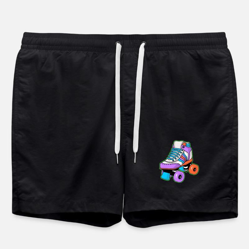 Roller Skating Skater - Swim Trunks - black