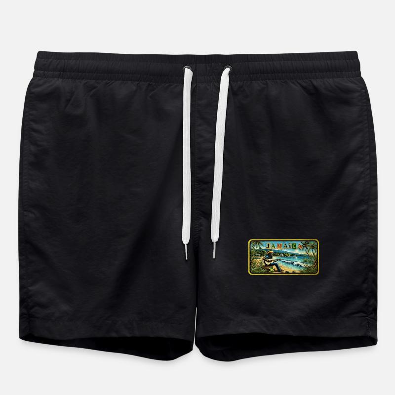 Ambiance Reggae Jamaïque - Short de bain - noir