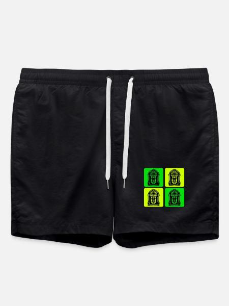 Style Jukebox rétro - Short de bain - noir