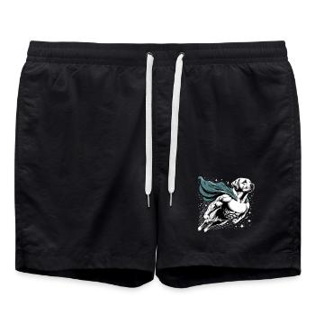 Super Dog Labrador Retriever Labi Labbi Gift - Swim Trunks - black - Front - AI Model Male 185 light (185cm)