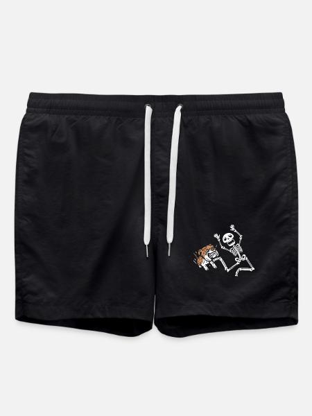 Skeleton running - Badeshorts - Schwarz