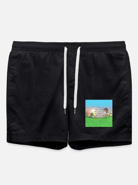 Art as Escape Inspirational Design - Swim Trunks - black
