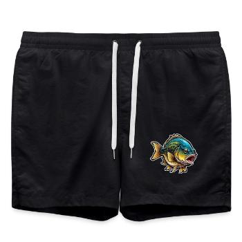 Fisch Lachs Meer See Ozean Fischer Angeln Geschenk - Badeshorts - Schwarz - Vorne - AI Model Male 185 light (185cm)