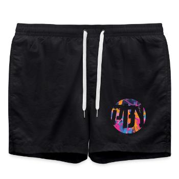 PBY LOGO 2025 - Swim Trunks - black - Front - AI Model Male 185 light (185cm)