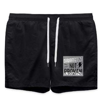 Neurodivergent Not Broken – Neurodiversity Pride - Short de bain - noir - Devant - AI Model Male 185 light (185cm)