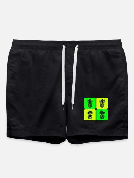 Pop Art Pineapple - Swim Trunks - black