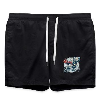 Grand chien braque de Weimar Weimi Cape cadeau - Short de bain - noir - Devant - AI Model Male 185 light (185cm)