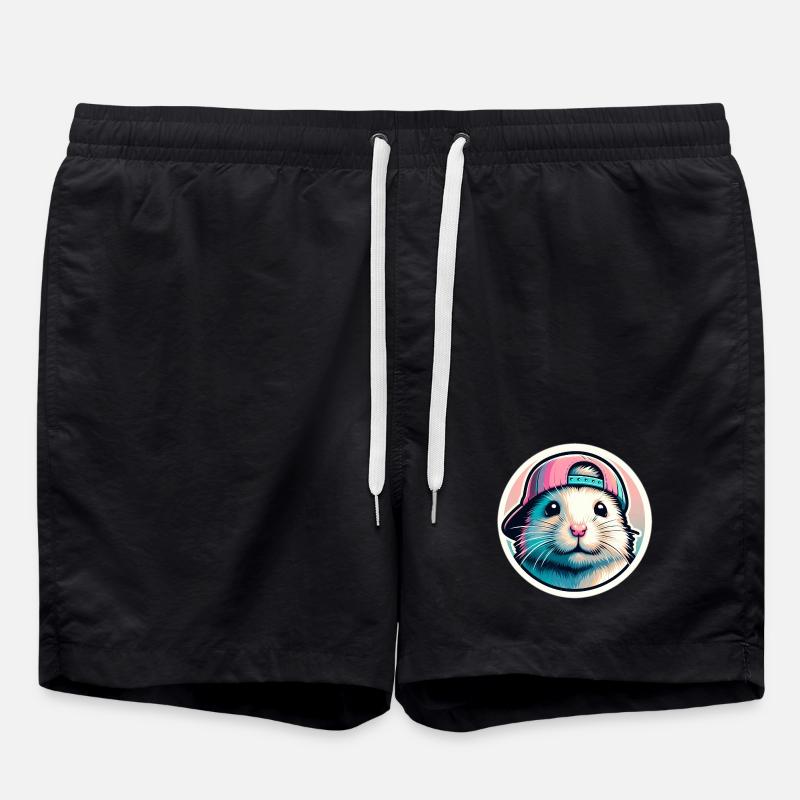 Hamster avec bonnet en pastel - Short de bain - noir