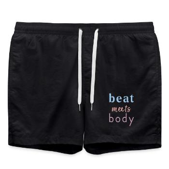Beat Meets Body – Danse Dicton Design - Short de bain - noir - Devant - AI Model Male 185 light (185cm)