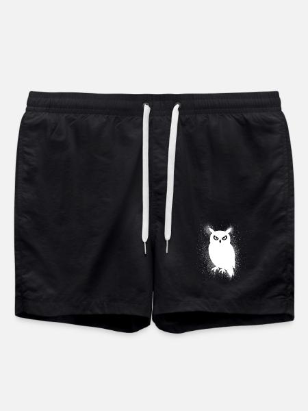 Funny Owl - Swim Trunks - black