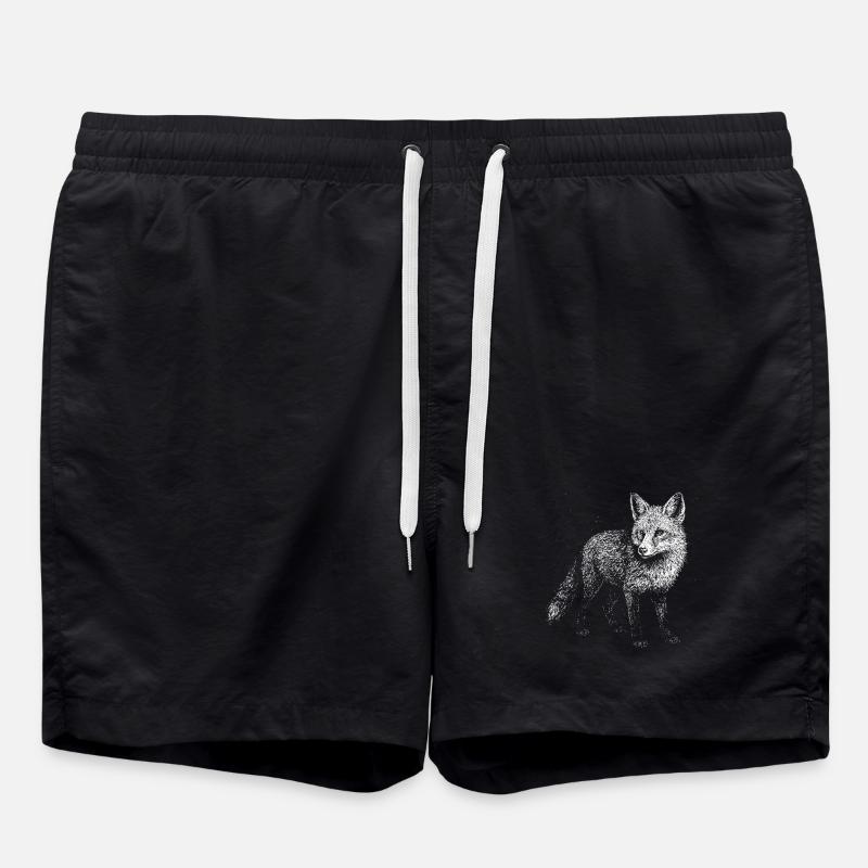 Un renard - Short de bain - noir
