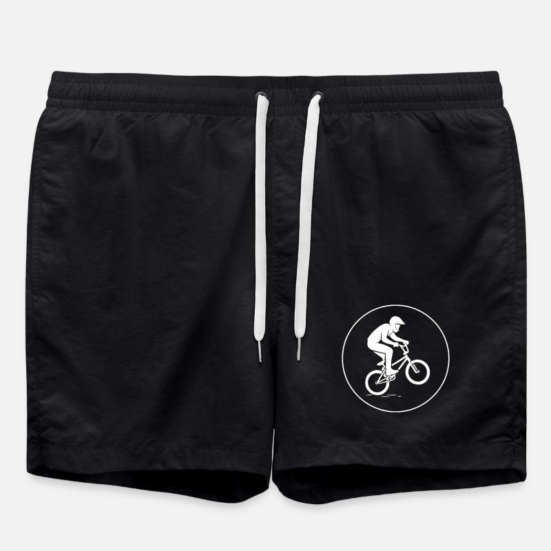 BMX-Piktogramm - Badeshorts - Schwarz