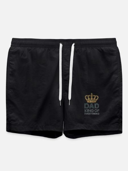 Dad King of Everything - Swim Trunks - black