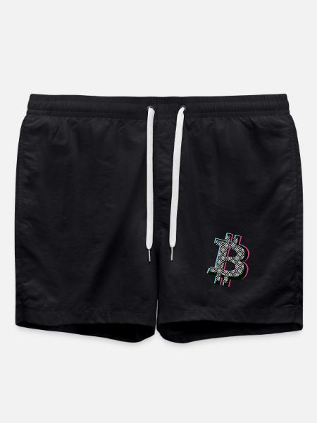 Bitcoin B Popart - Badeshorts - Schwarz