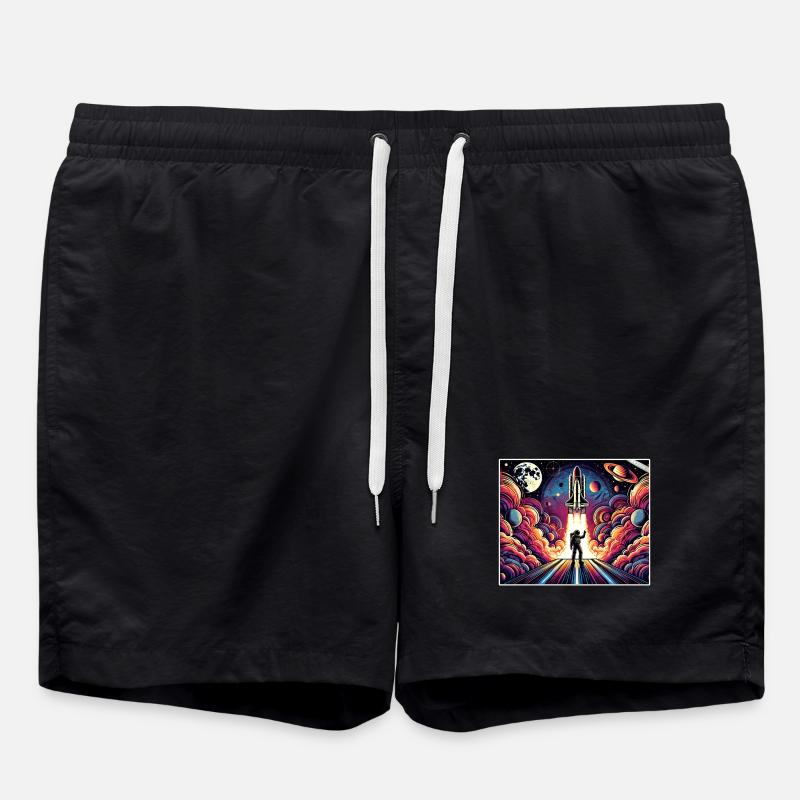 Astronaut Space Mission Design - Swim Trunks - black