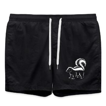 Moufette fière - Short de bain - noir - Devant - AI Model Male 185 light (185cm)