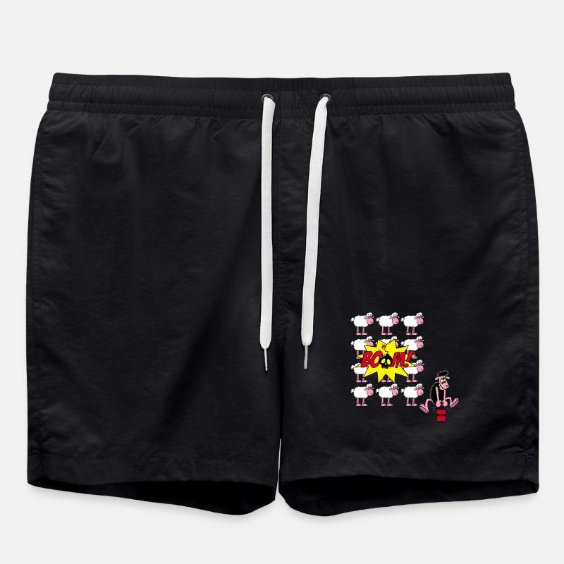 The black sheep strikes again - Swim Trunks - black