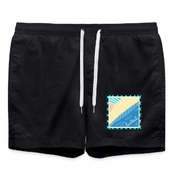 PISCINE VACANCES D’ÉTÉ SOLEIL - Short de bain - noir - Devant - AI Model Male 185 light (185cm)