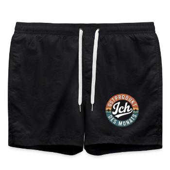 Ostalgie GDR East German East German Gift Idea - Swim Trunks - black - Front - AI Model Male 185 light (185cm)