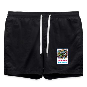 Tractor Pulling Power - Swim Trunks - black - Front - AI Model Male 185 light (185cm)