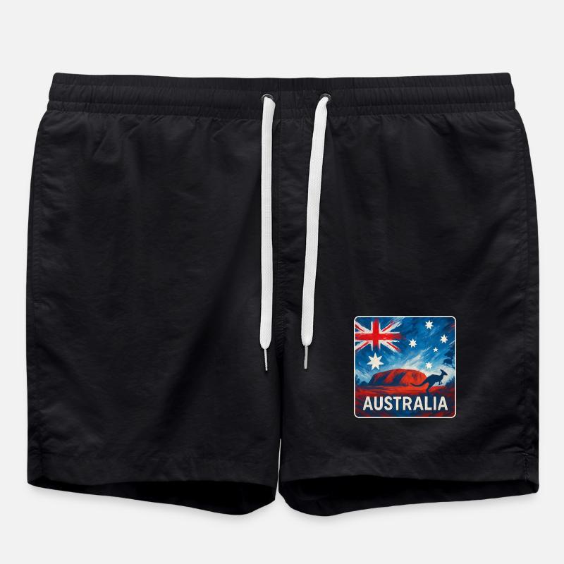 Australien Outback Design - Badeshorts - Schwarz