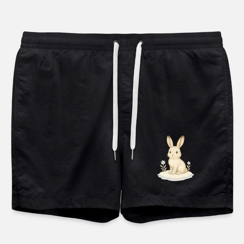Nordic Arctic - Snow Hare - Swim Trunks - black