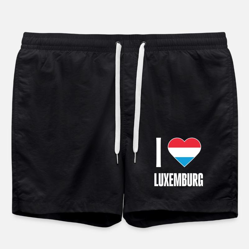 Drapeau du Coeur du Luxembourg - Short de bain - noir