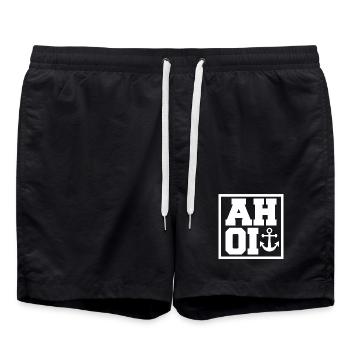 Ahoy marin - Short de bain - noir - Devant - AI Model Male 185 light (185cm)