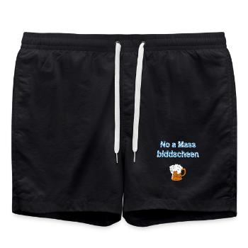 no a mass, bierglas, feste - Badeshorts - Schwarz - Vorne - AI Model Male 185 light (185cm)